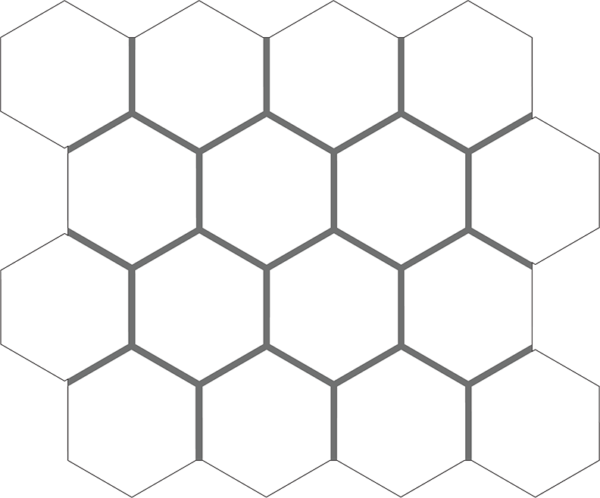 Hexagon Marginal White