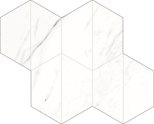 Hexagon Marjinal Calacatta 6"