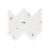 Full sheet view of White Glass Herringbone Mosaic Tile, Marble Look