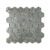 "Textured Gray Hexagon Glass Mosaic Tile, 12x12 inch sheet