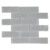 Gray glass subway tiles showcasing a mix of smooth and textured surfaces, designed to add subtle depth to interior spaces.