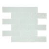 Clear white glass subway tiles with a mix of smooth and textured surfaces, designed to enhance light and add subtle texture to interior spaces.