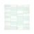 Marble and glass rectangular mosaic tile with a mix of smooth glass and subtly veined marble, arranged in a modern rectangular pattern.