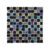Black iridescent premium mosaic glass tile with a striking contrast between deep black tiles and vibrant iridescent pieces, designed to add dramatic shimmer to interior spaces.