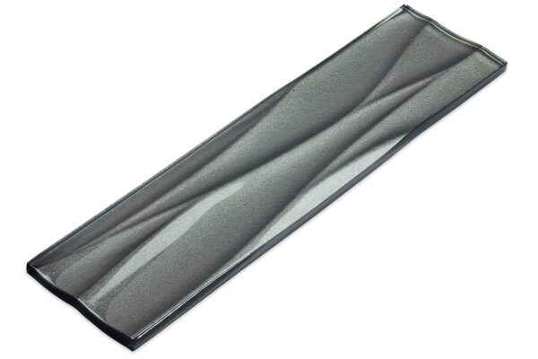 Textured Gray Glass Subway Tile - 3x12 Inch - Modern Wall Tile for Kitchen & Bath - SW 1136 - Image 2